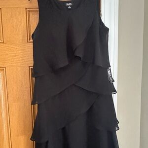 Women’s size 12 SLNY Black Ruffled Mini Dress
